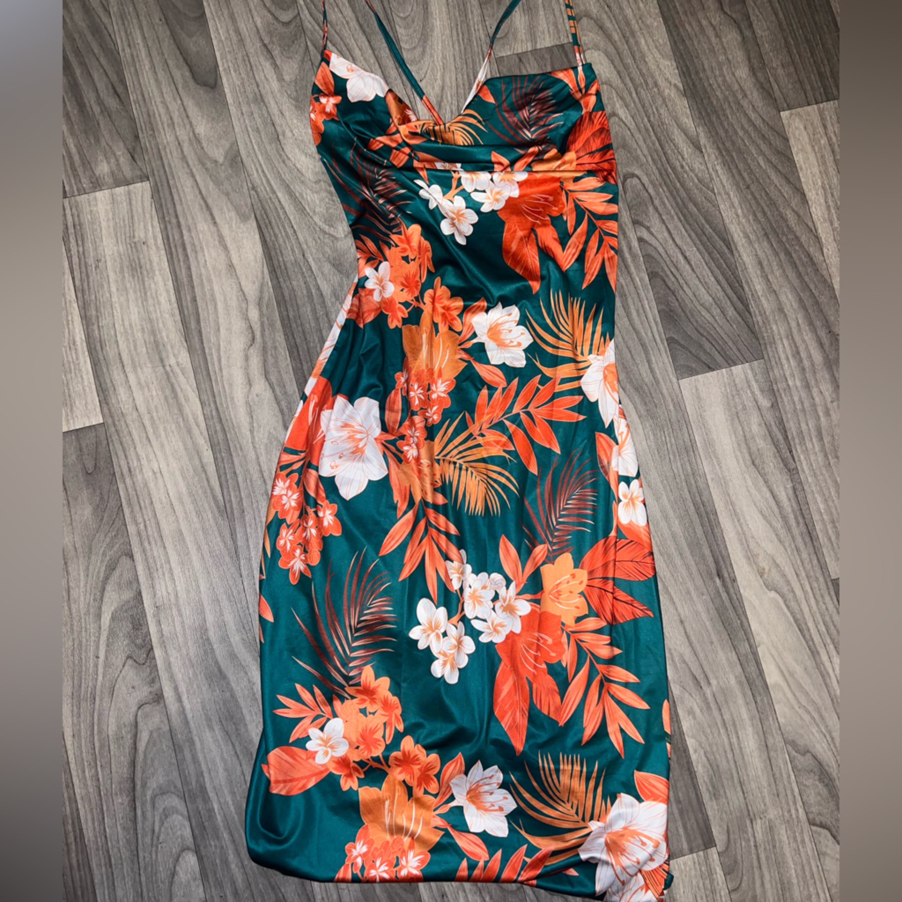 Tropical Floral Midi Dress